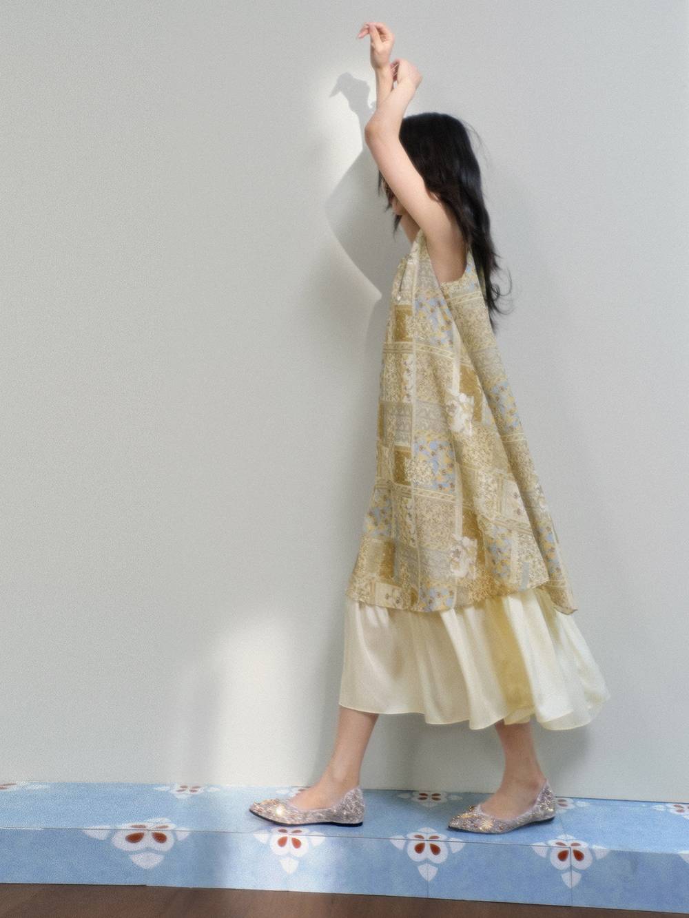 V-neck Layered Dress