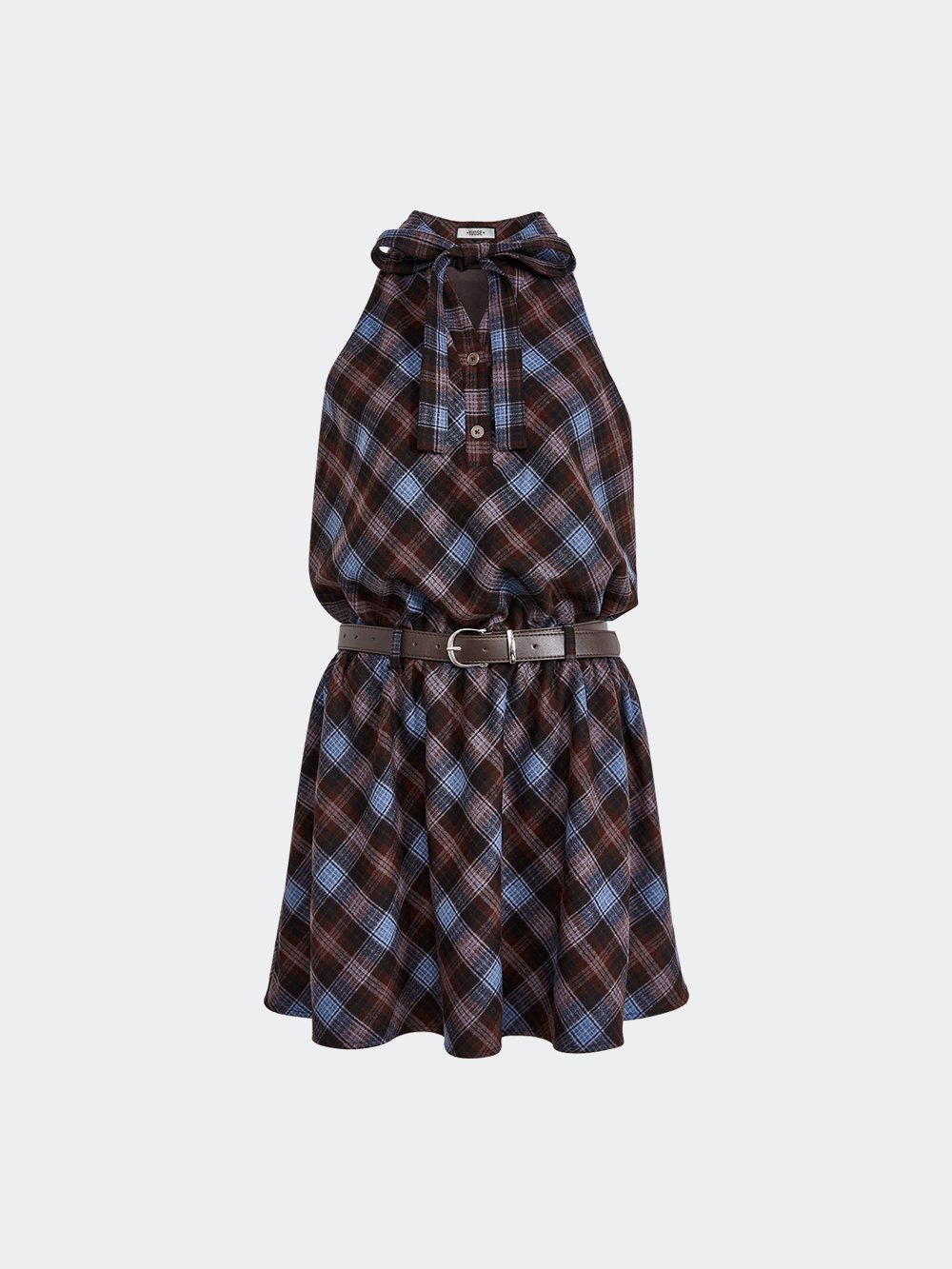 Plaid Belted Dress