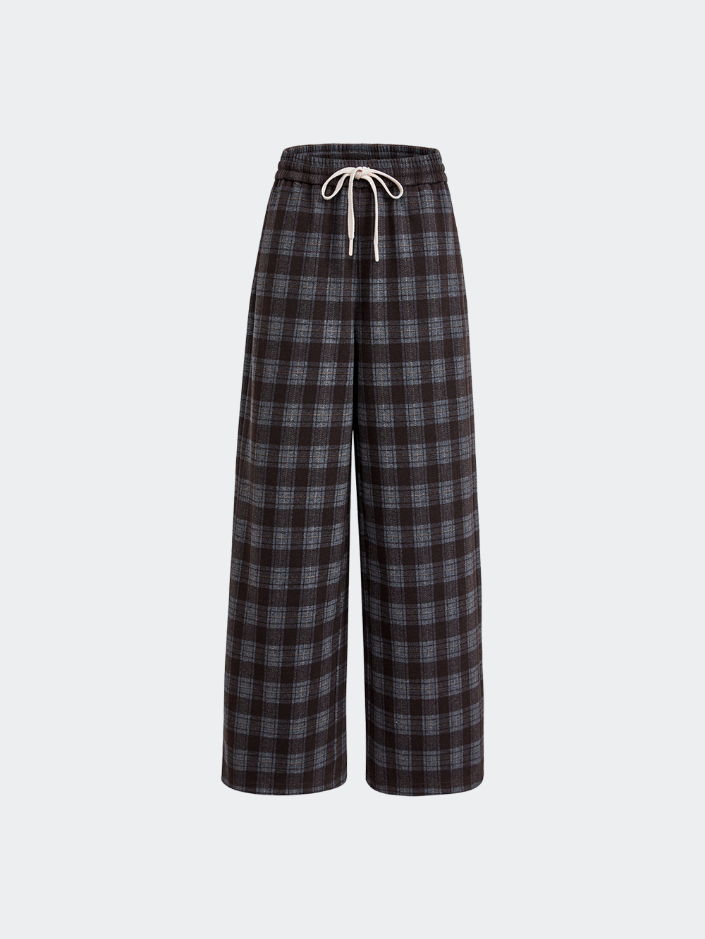 Plaid Elastic Waist Pants