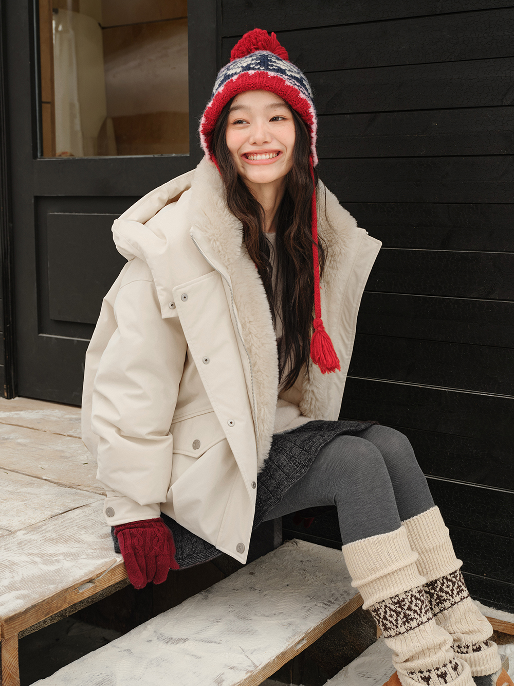 Hooded Stand Collar Down Jacket