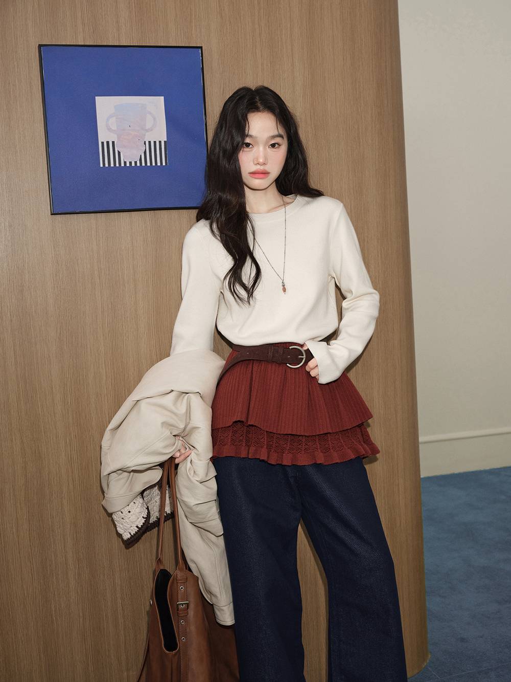 Layered Hem Knit Top