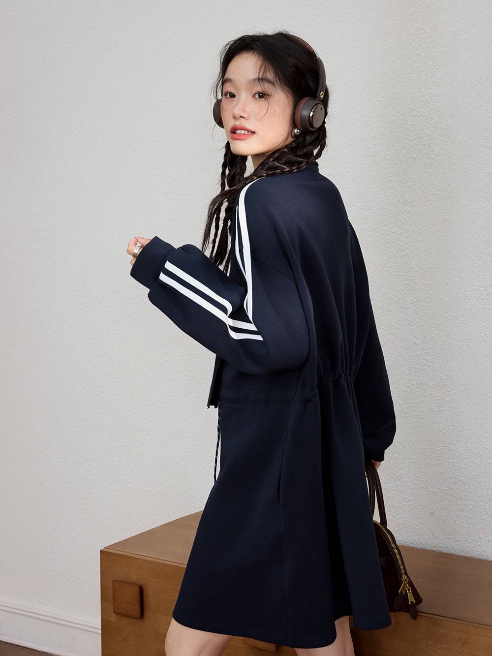 Layered Look Sweatshirt Dress