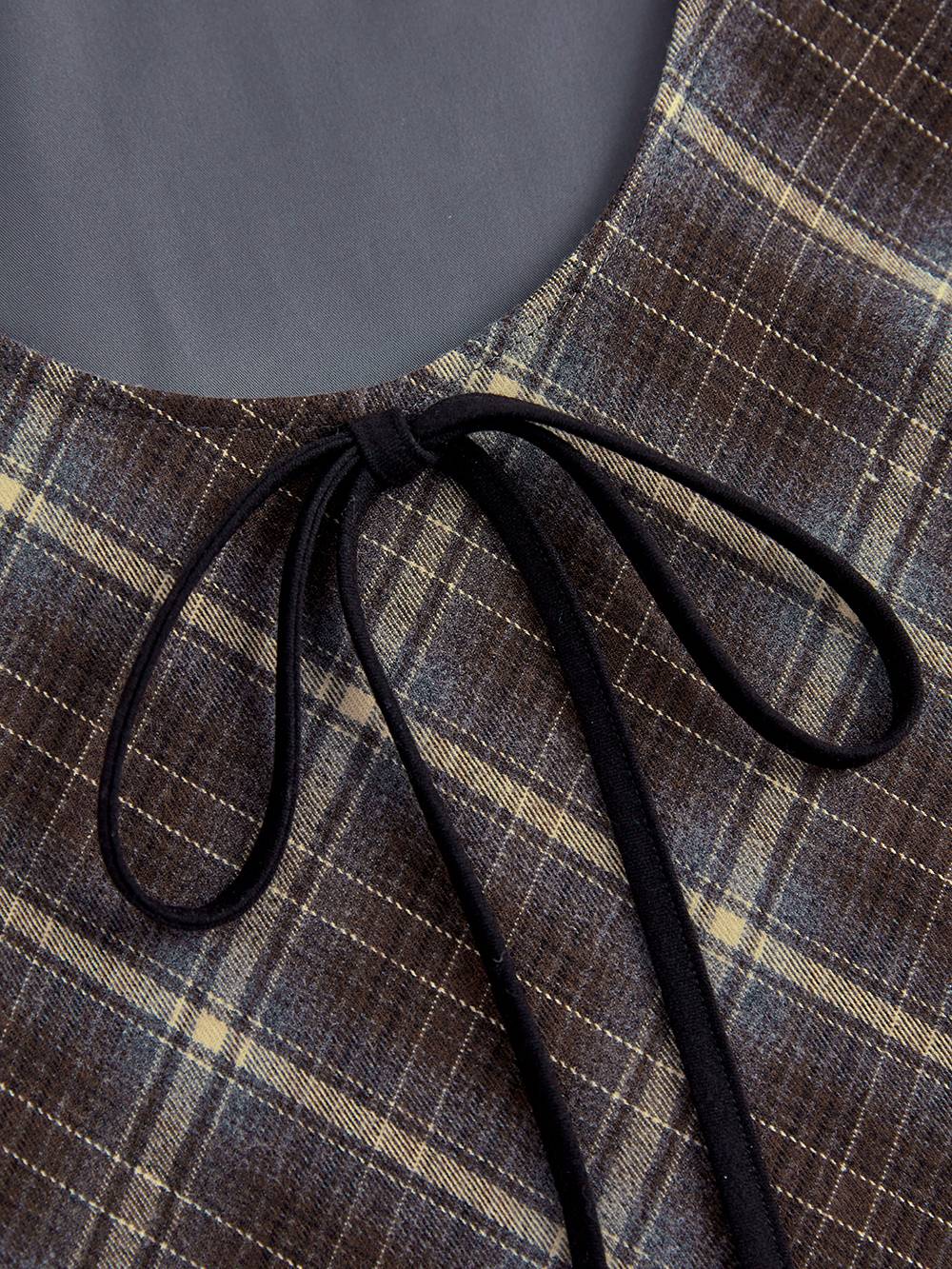 Layered Checked Dress