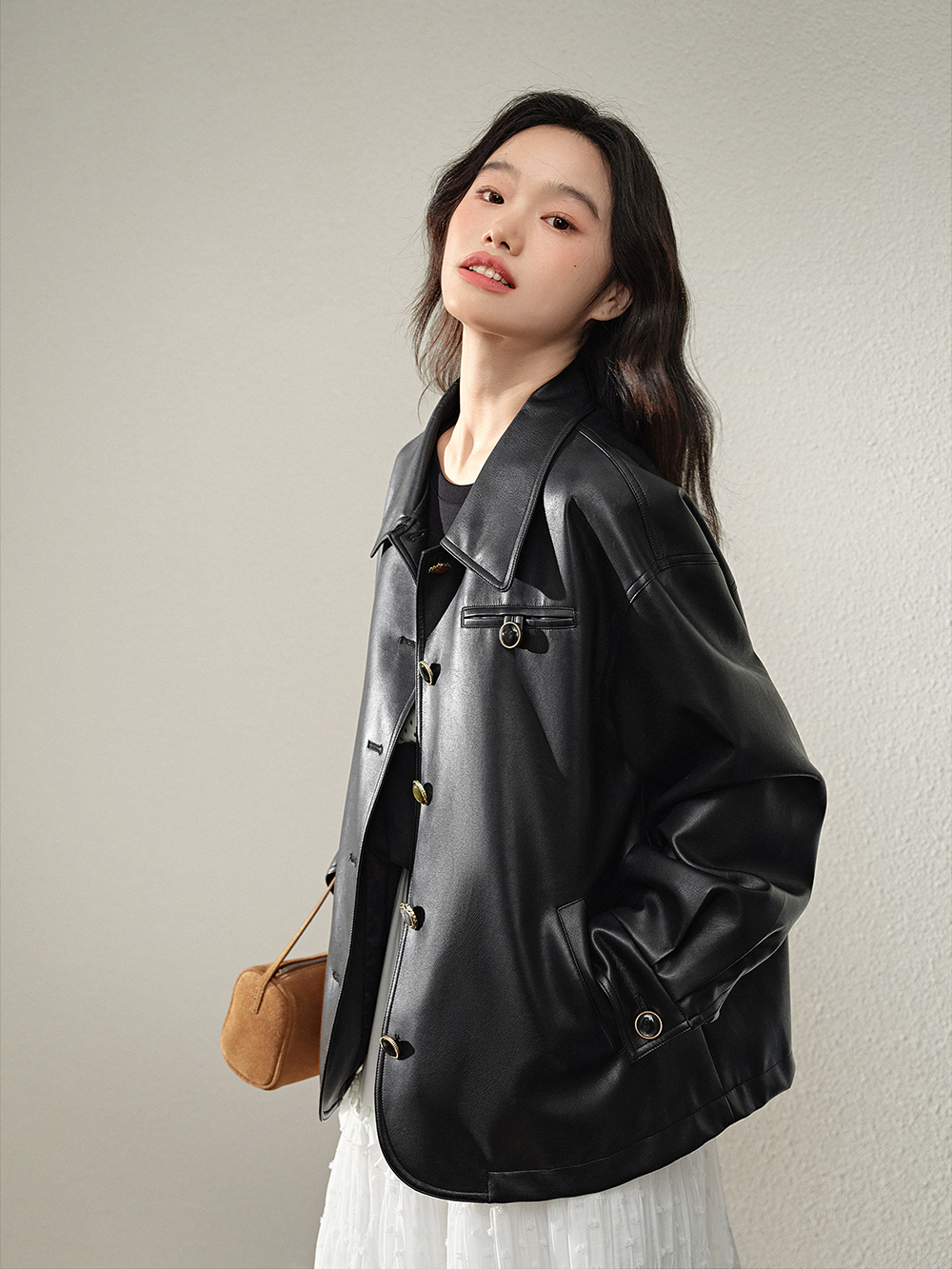 Faux Leather Jacket