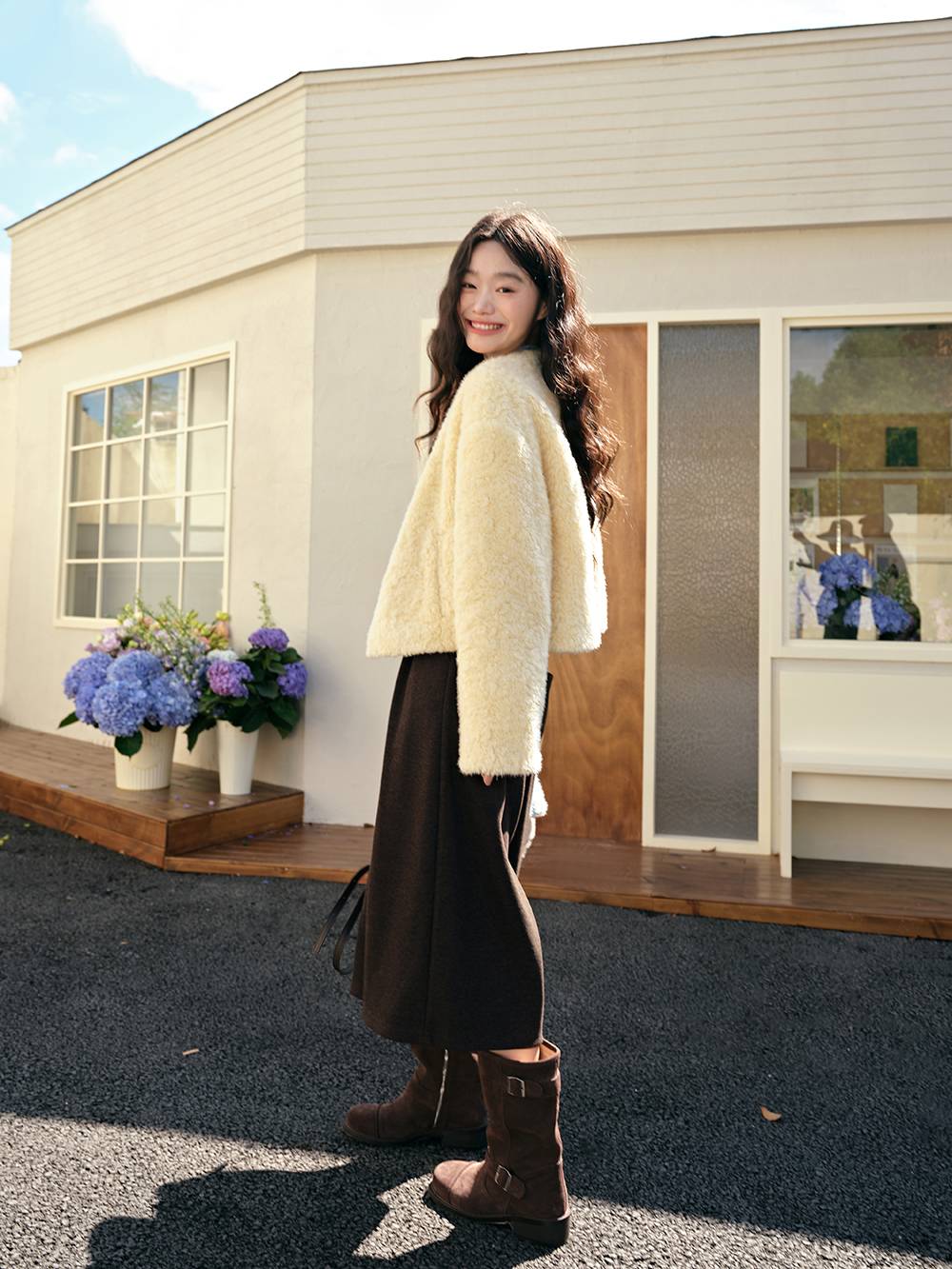 Fuzzy Scarf and Jacket