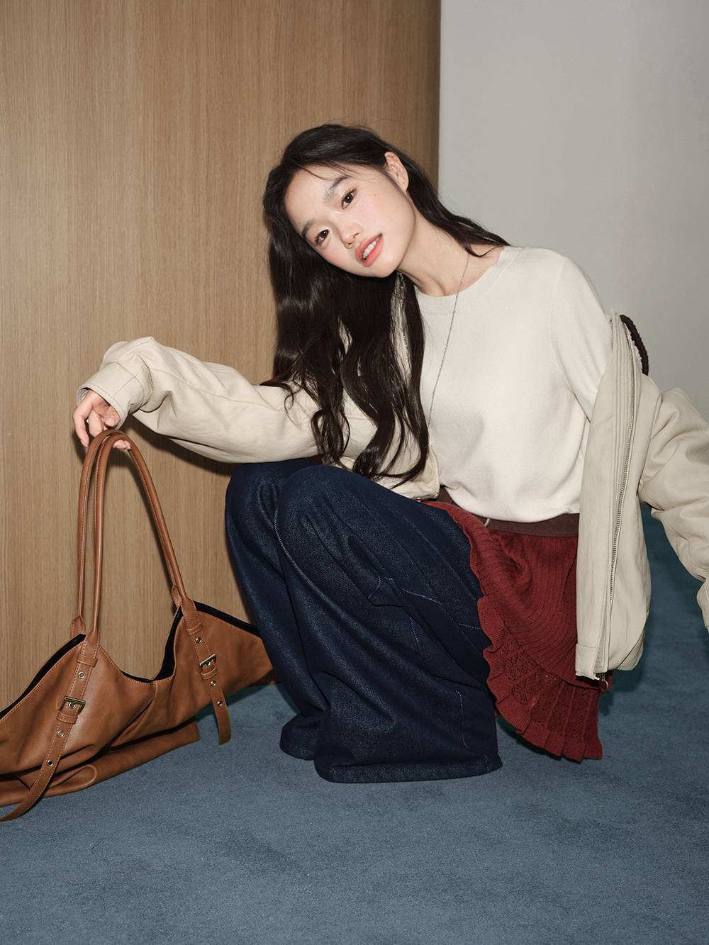 Layered Hem Knit Top