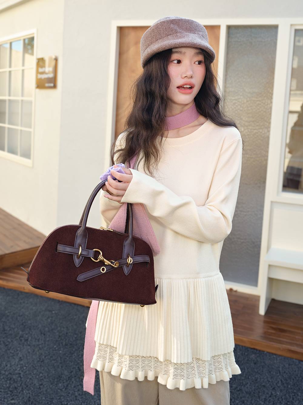 Layered Hem Knit Top