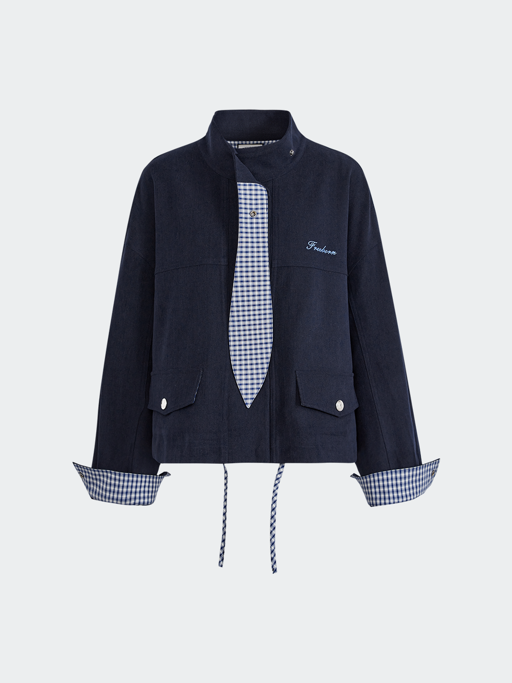 Plaid Spliced Jacket