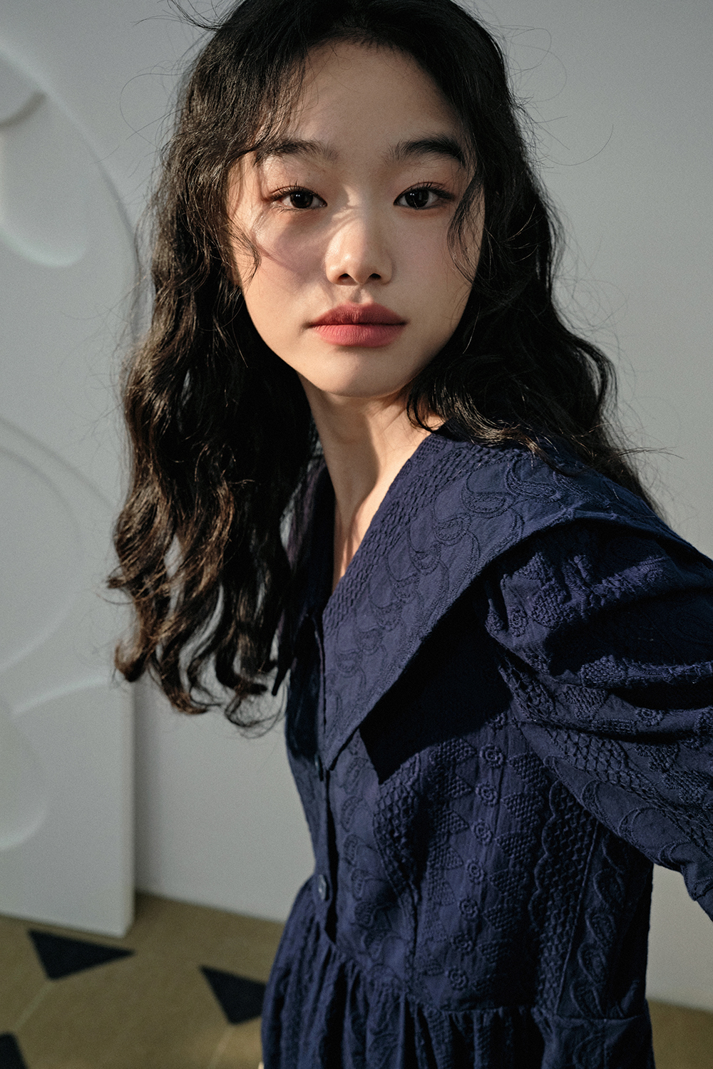 V-neck Puff Sleeves Dress