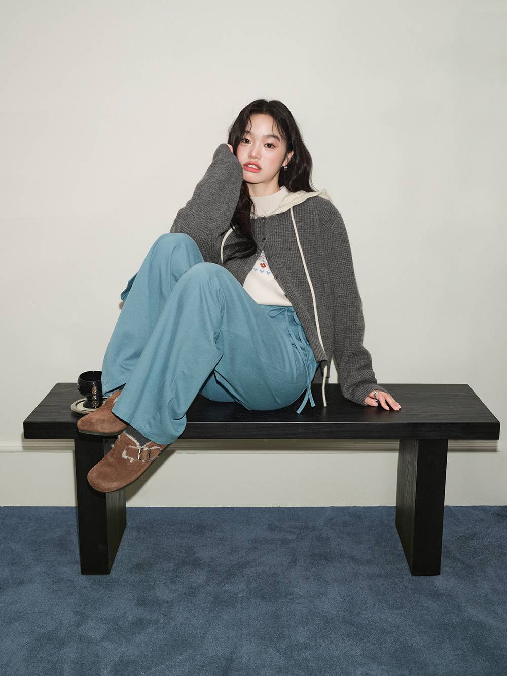 Ribbon Tie Straight Leg Pants