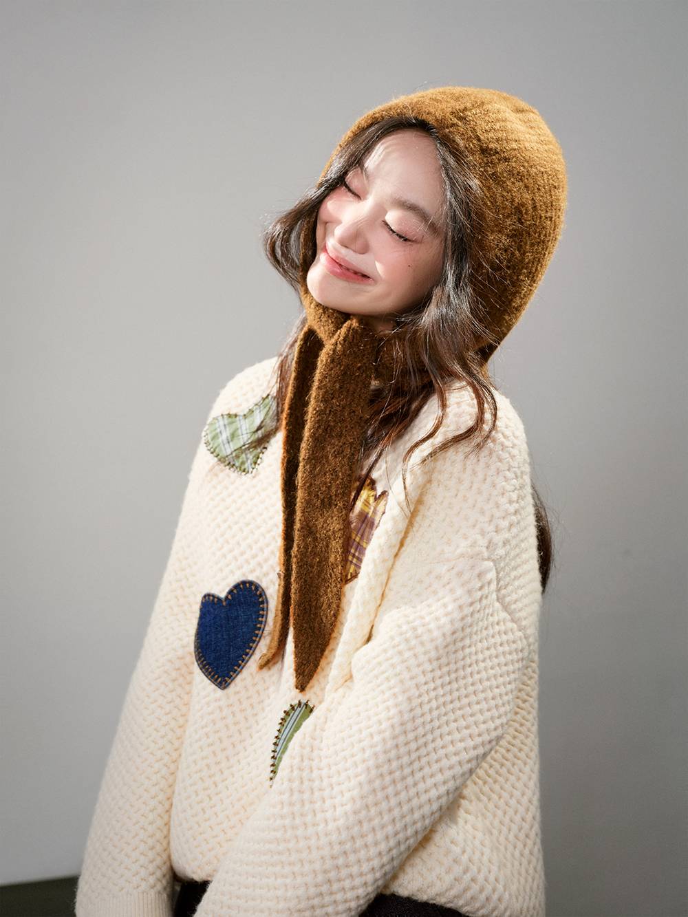 Heart-Shaped Embroidered Sweater