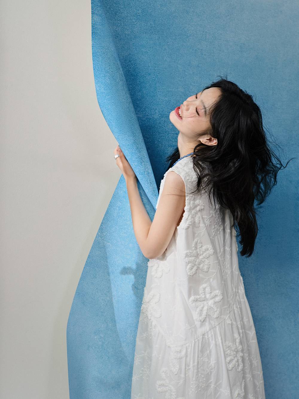 V-neck Textured Floral Dress