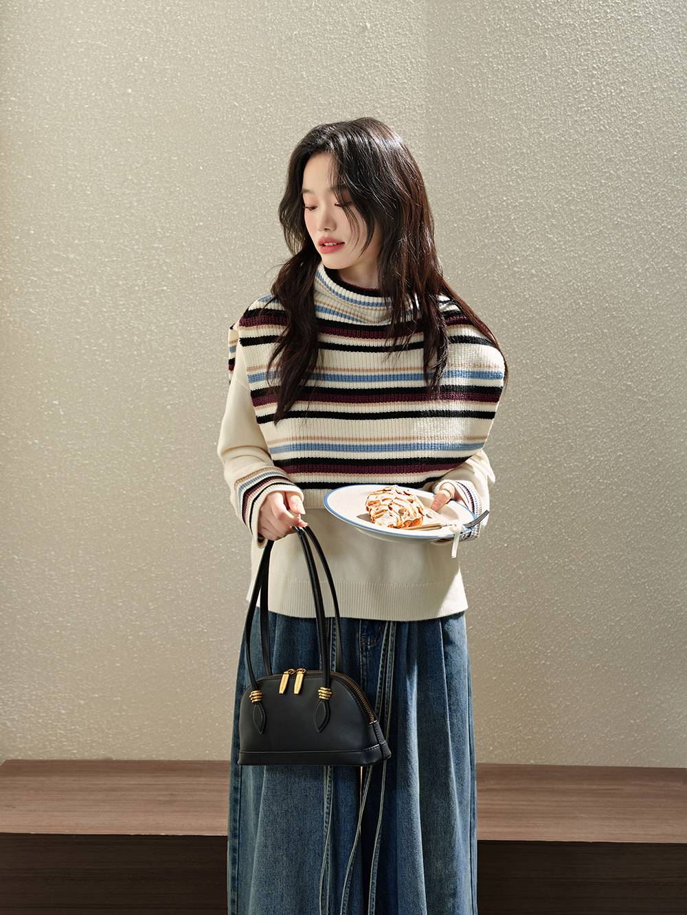 Striped Cape Sweater