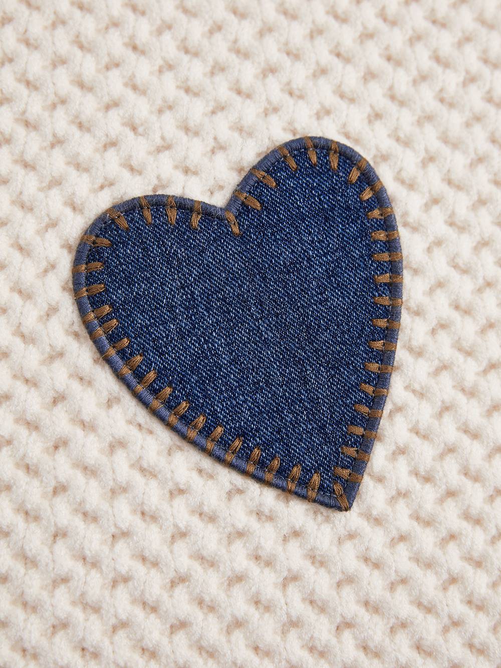 Heart-Shaped Embroidered Sweater