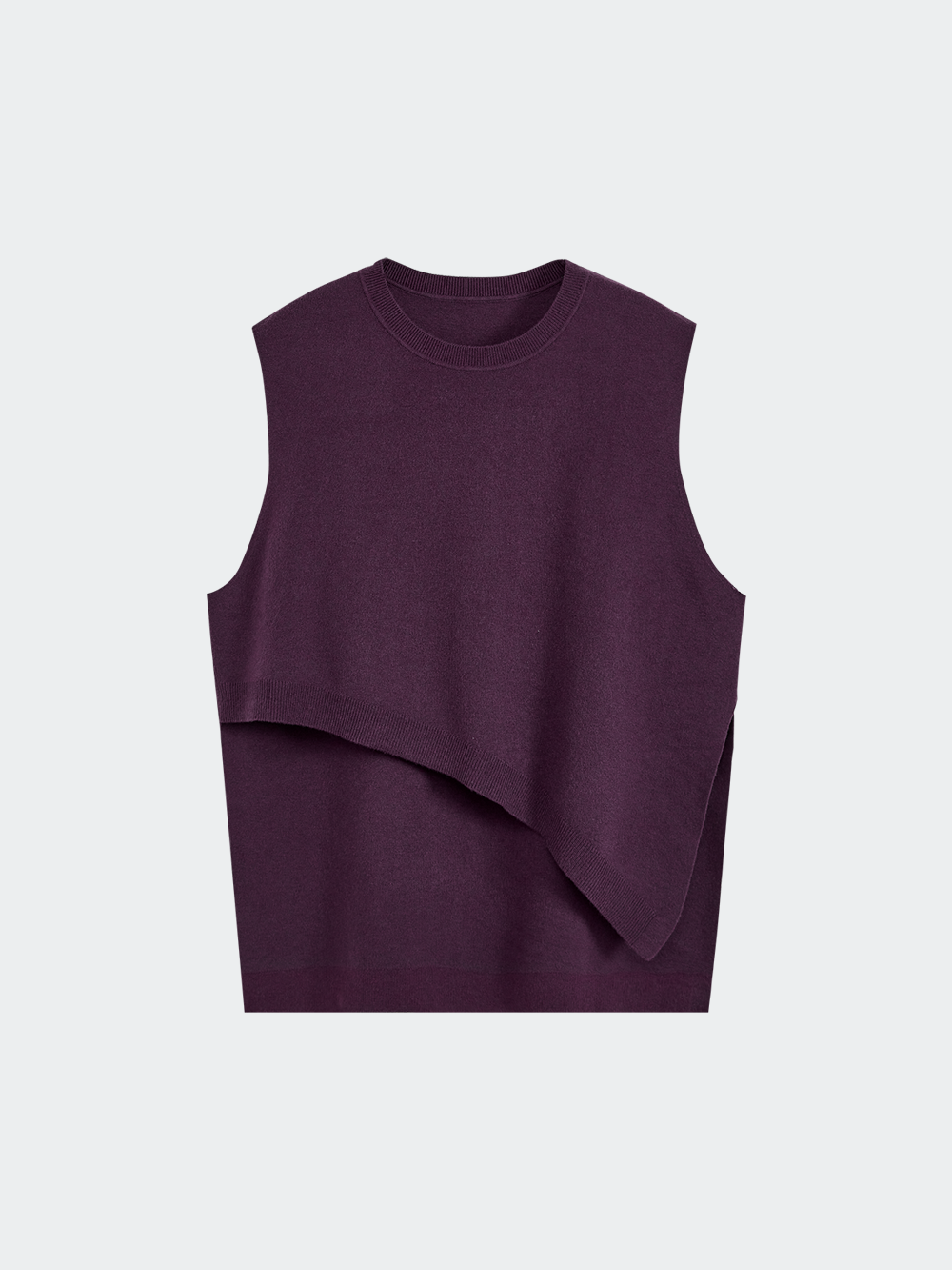 Petal Collar Shirt and Knit Vest