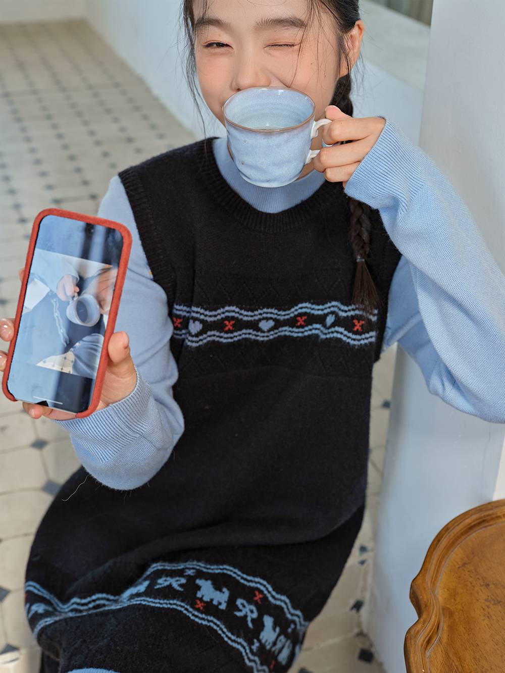 Fair Isle Knit Dress