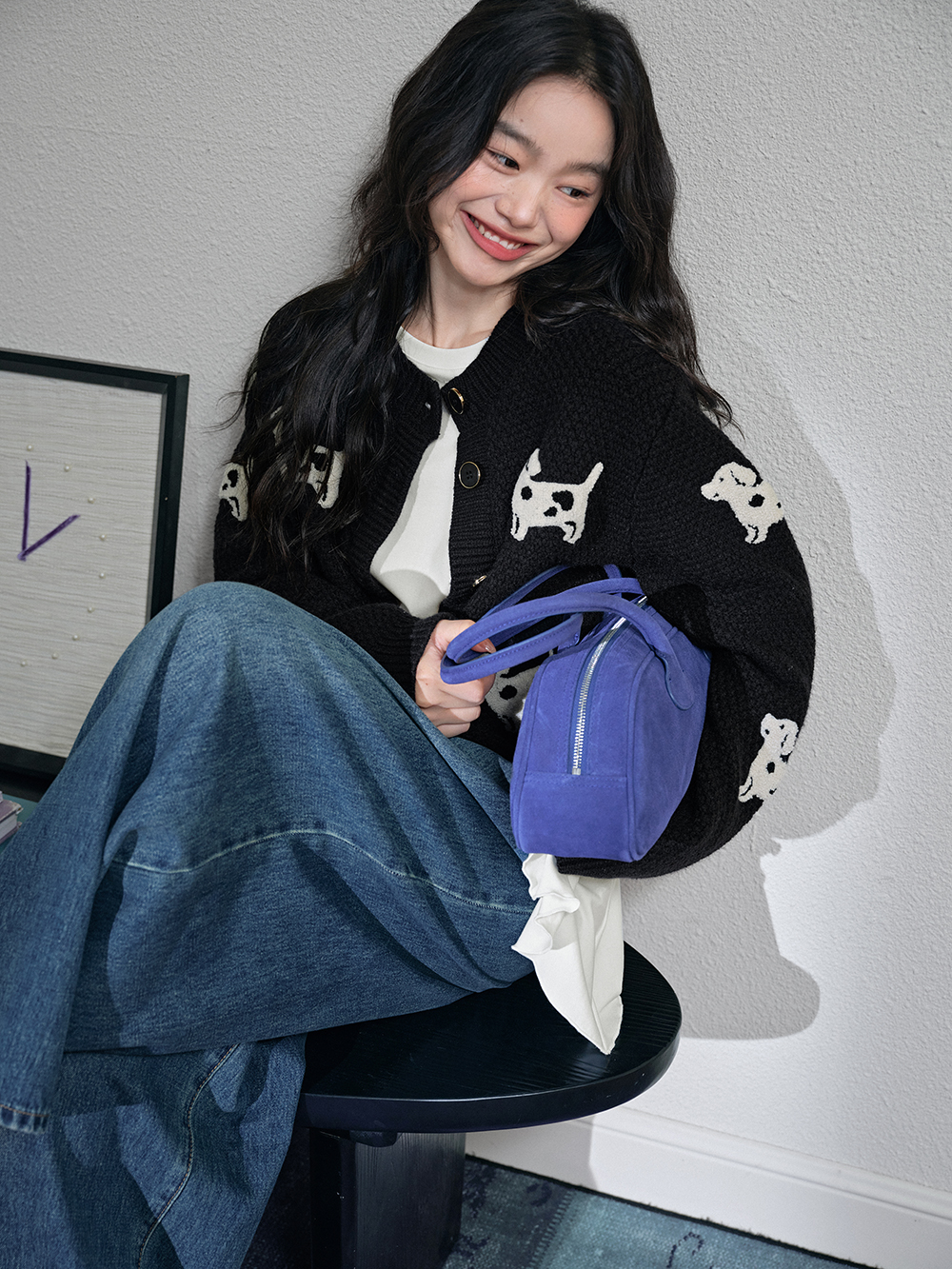 Puppy Cardigan Sweater