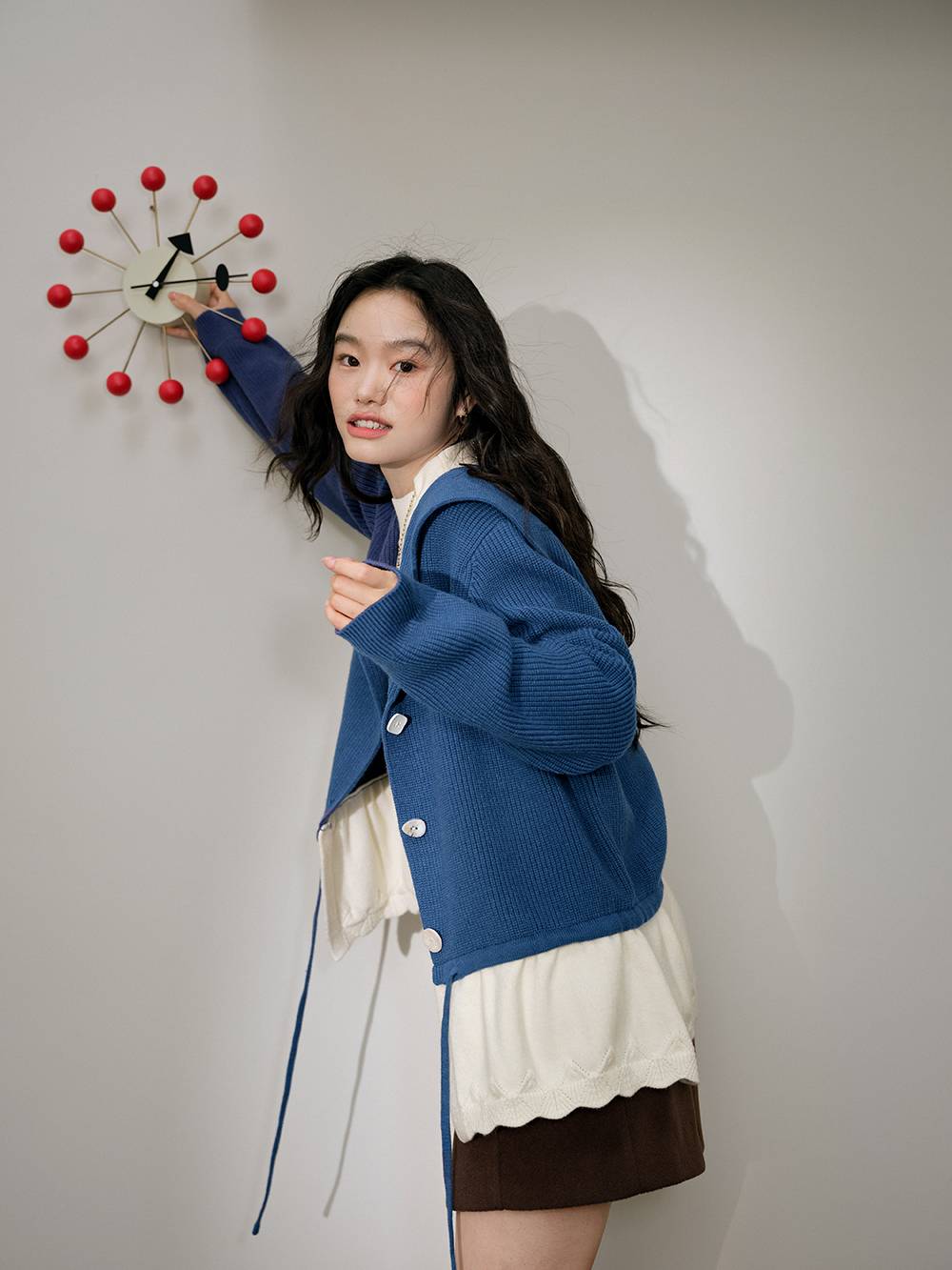 Sailor Collar Drawstring Sweater