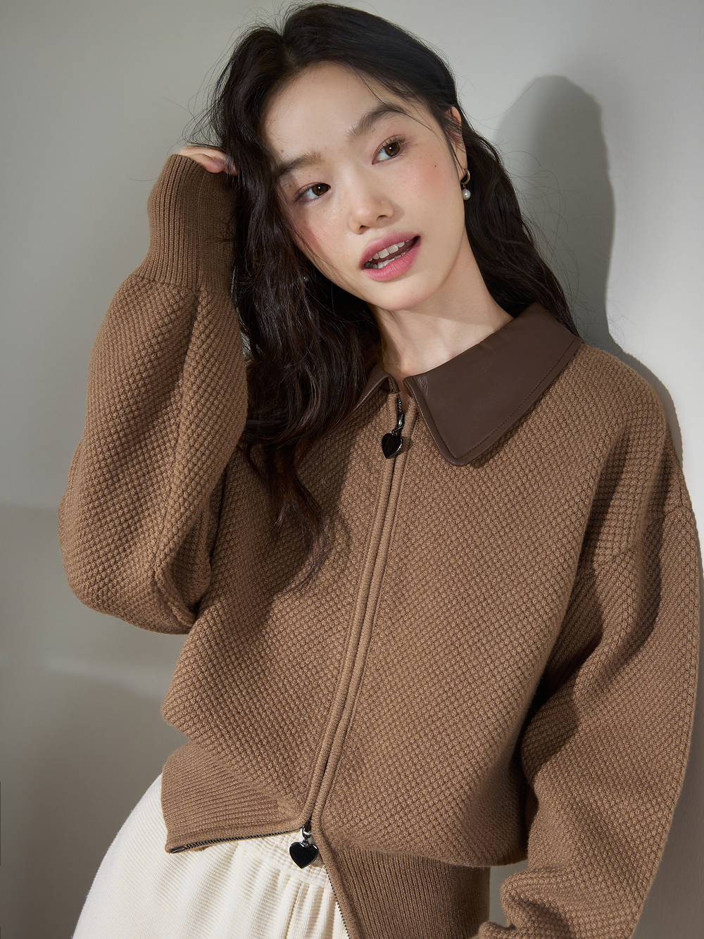 Double Zip Cardigan Sweater