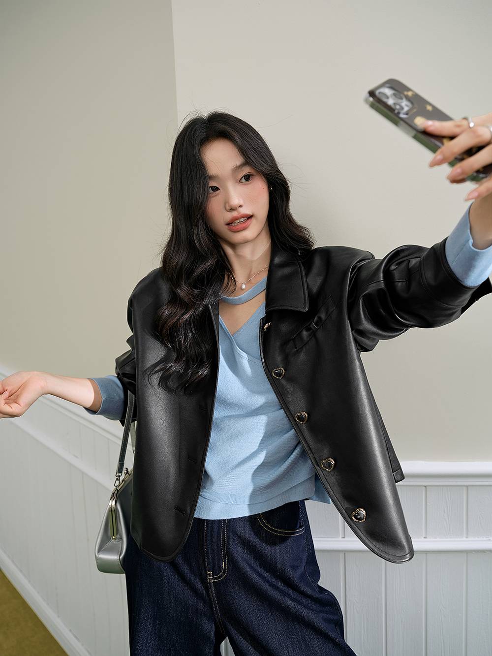 Front Cut-Out Knit Top