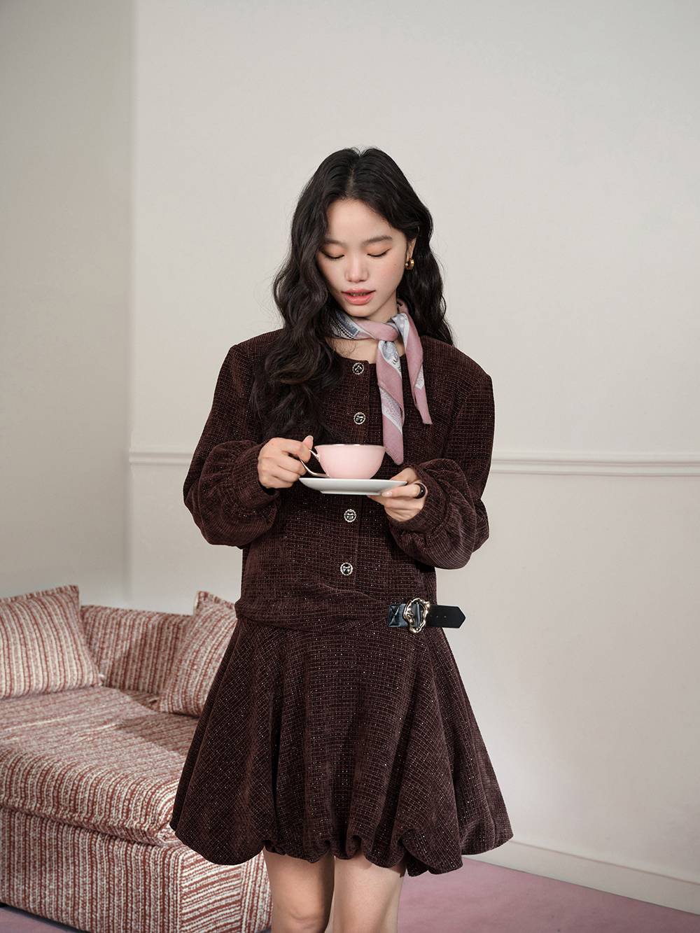 Tweed Bubble Hem Dress