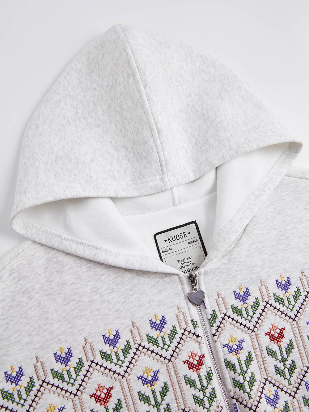 Floral Zip Up Hoodie