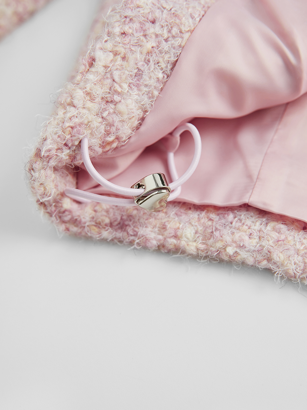 Pink Tweed Textured Jacket