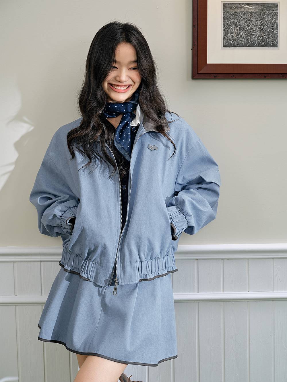 Zip-Up Jacket and Skirt