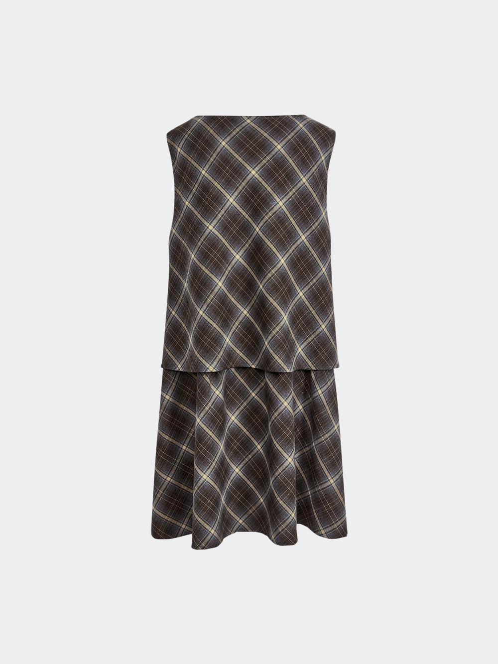 Layered Checked Dress