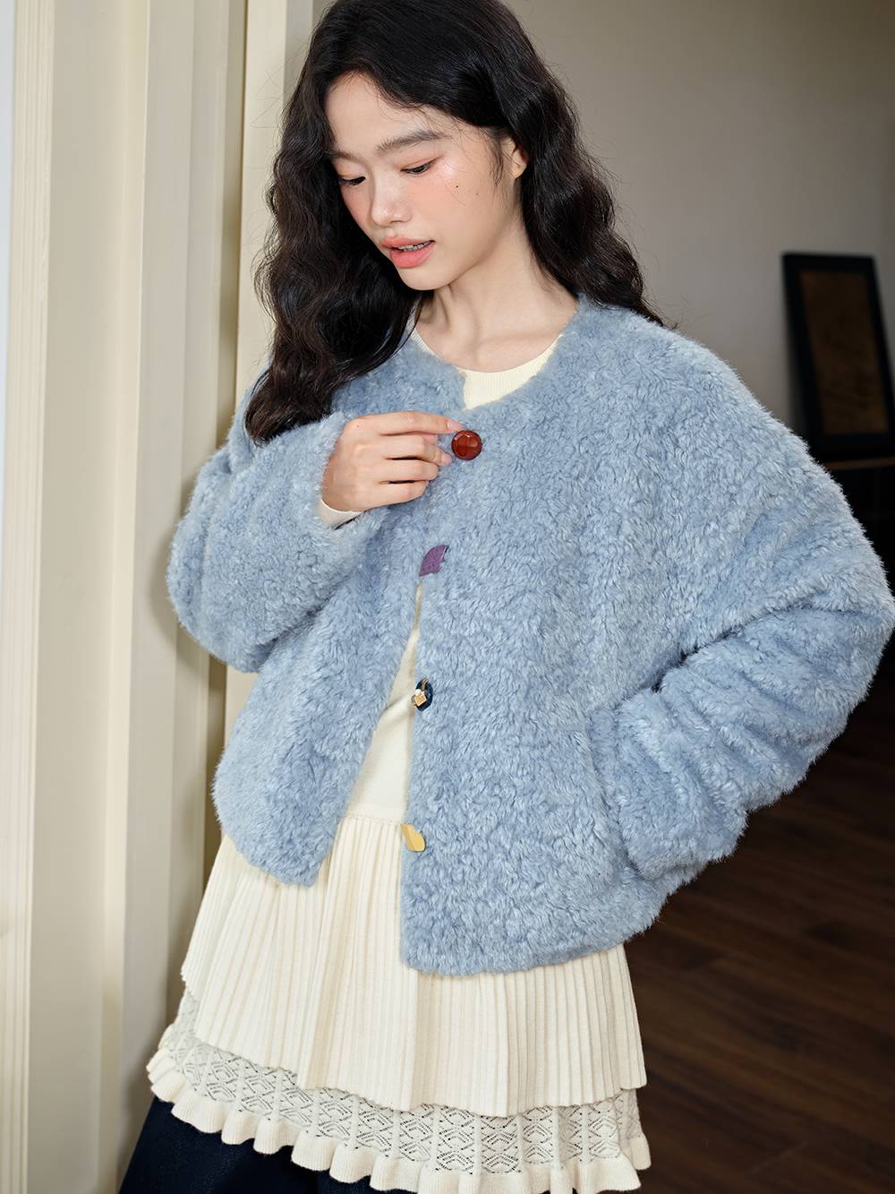 Fuzzy Scarf and Jacket